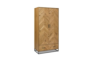 Riva Rustic Oak Double Wardrobe