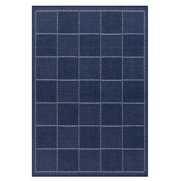 Checked Flatweave - Blue